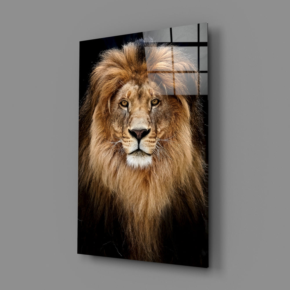 Low-key portrait panel bringing dramatic gravity to a contemporary man cave