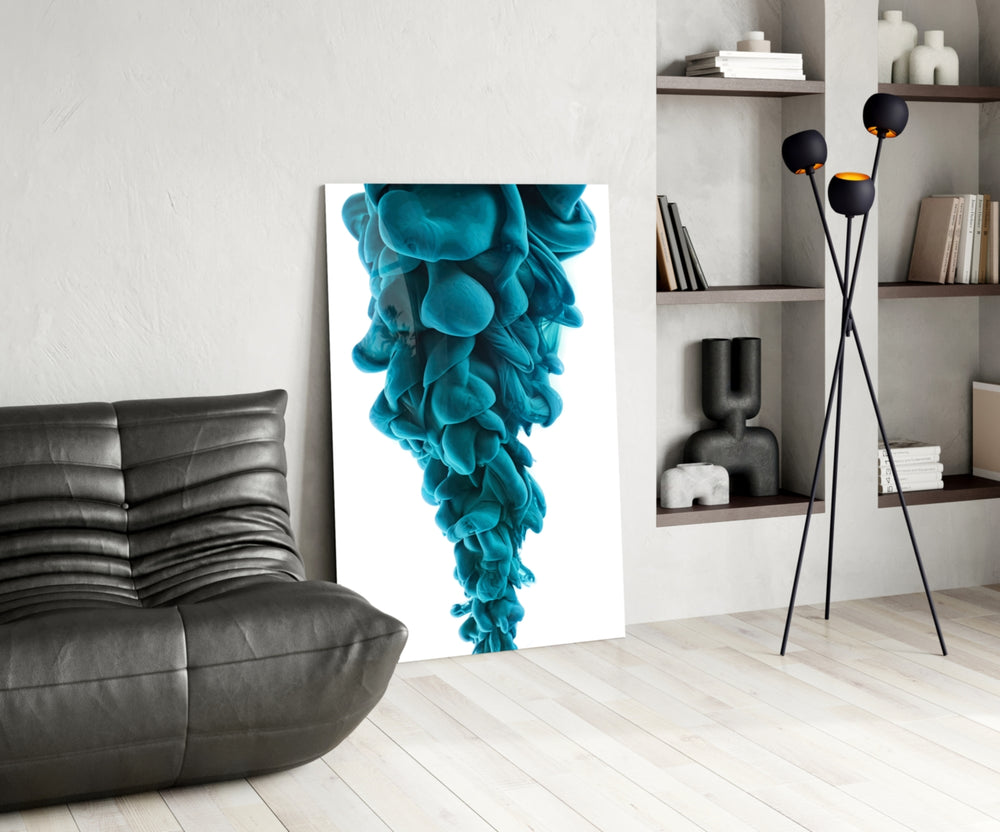 Blue Layers panel adding editorial calm to a hallway