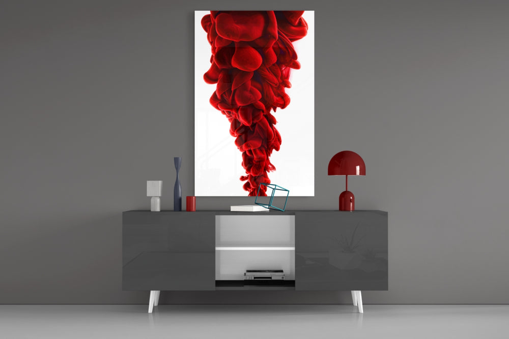 Red Layers panel catching daylight to reveal its dynamic flow