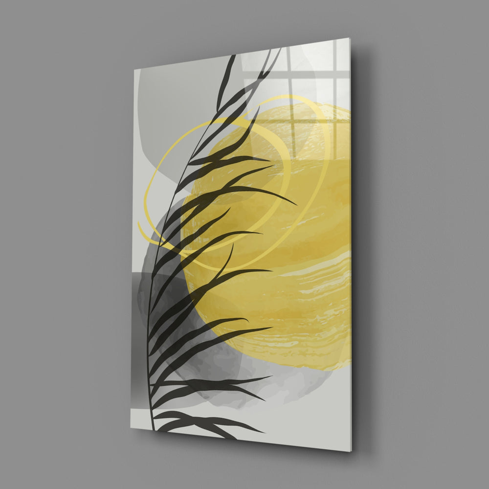 Boho-minimalist panel bringing serene calm to a contemporary bedroom