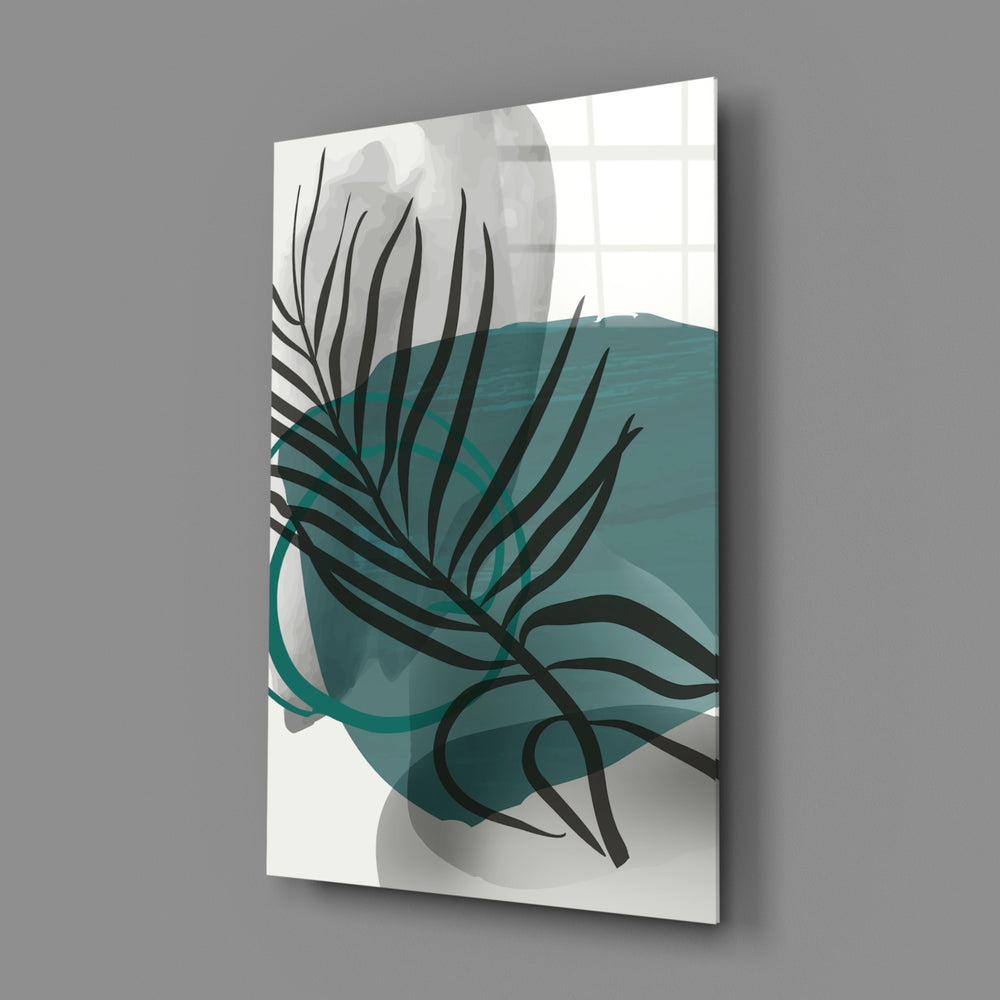 Boho-minimalist panel bringing serene calm to a contemporary bedroom