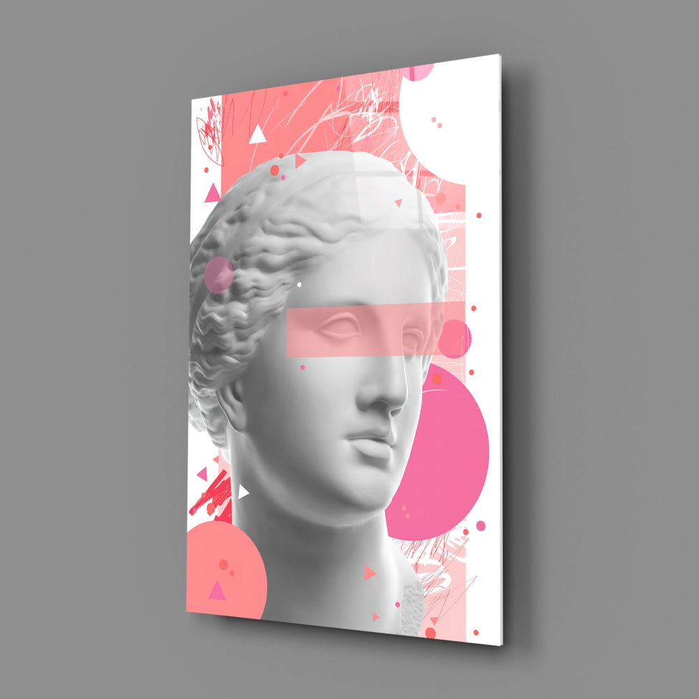 Vaporwave-collage panel bringing playful gravity to a contemporary kids room