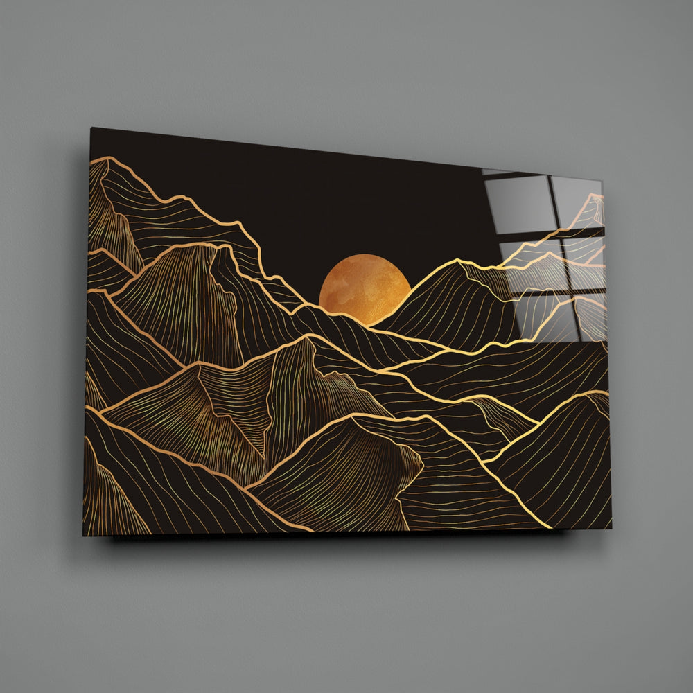Line-art-luxury panel bringing luxe gravity to a contemporary dining room