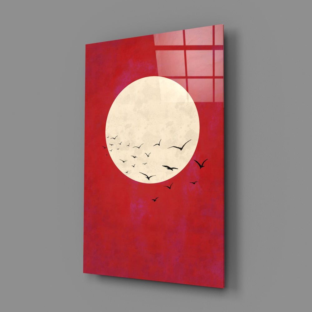 Minimalist-symbolic panel bringing bold simplicity to a contemporary lounge