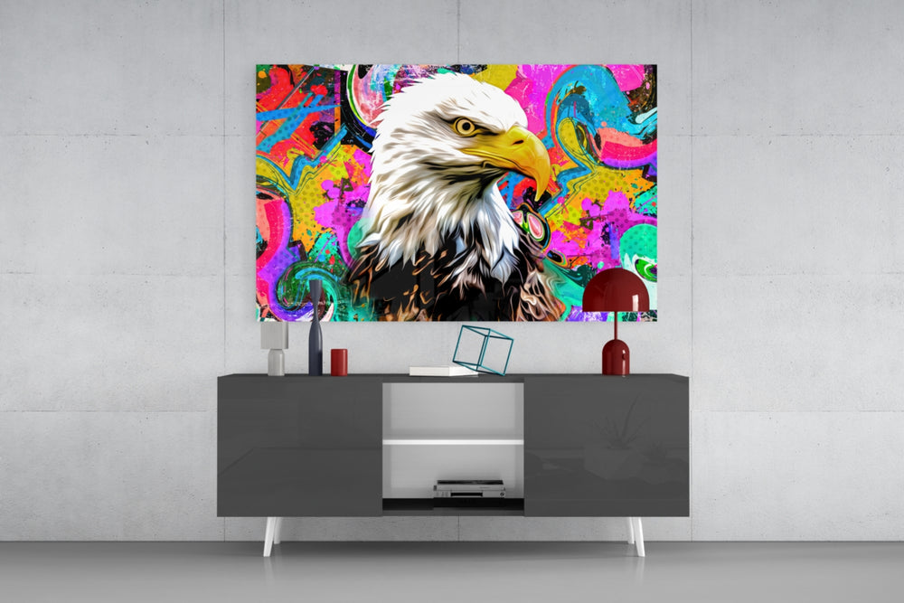 Eagle Eye panel catching screen glow to reveal its electric saturation