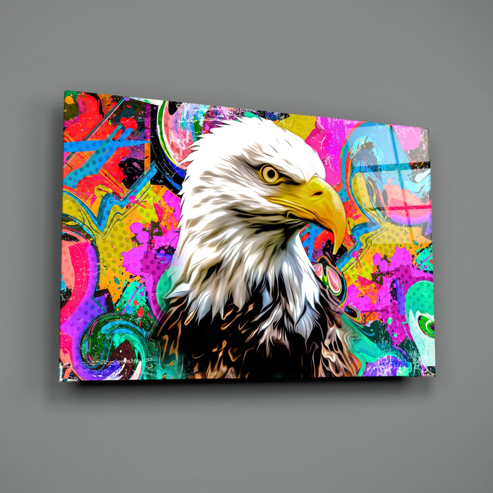 Pop-graffiti panel bringing electric drama to a contemporary gaming lounge