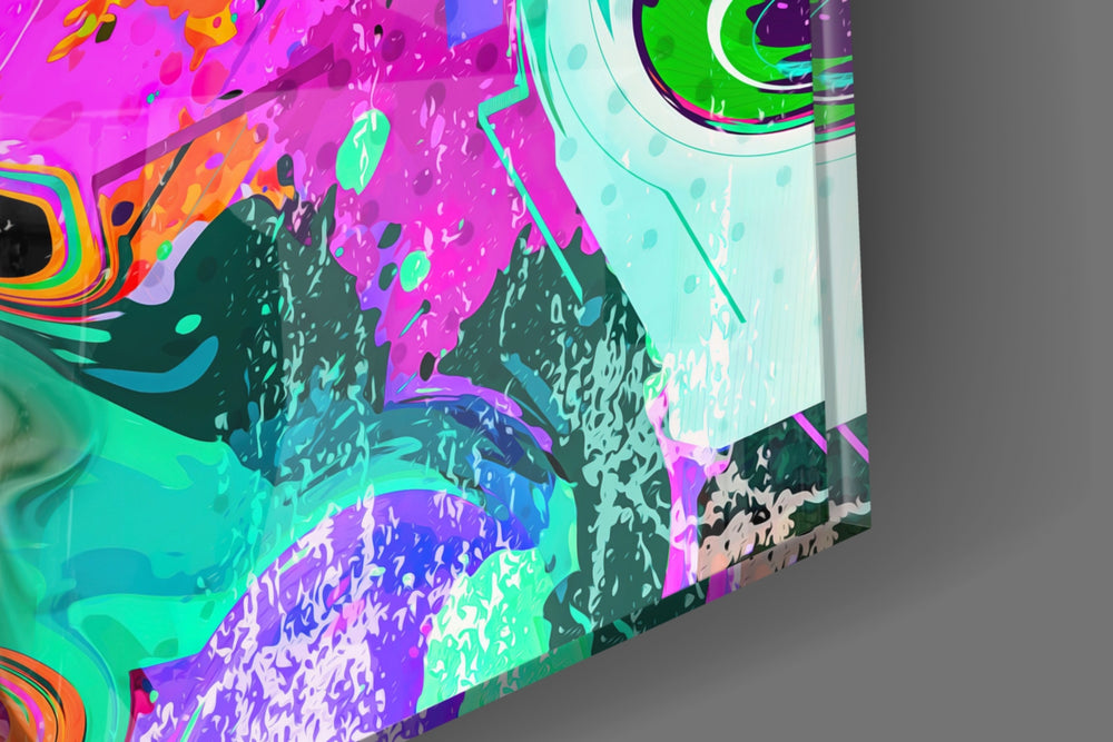 Eagle Eye artwork anchoring a wall with bold vibrant palette