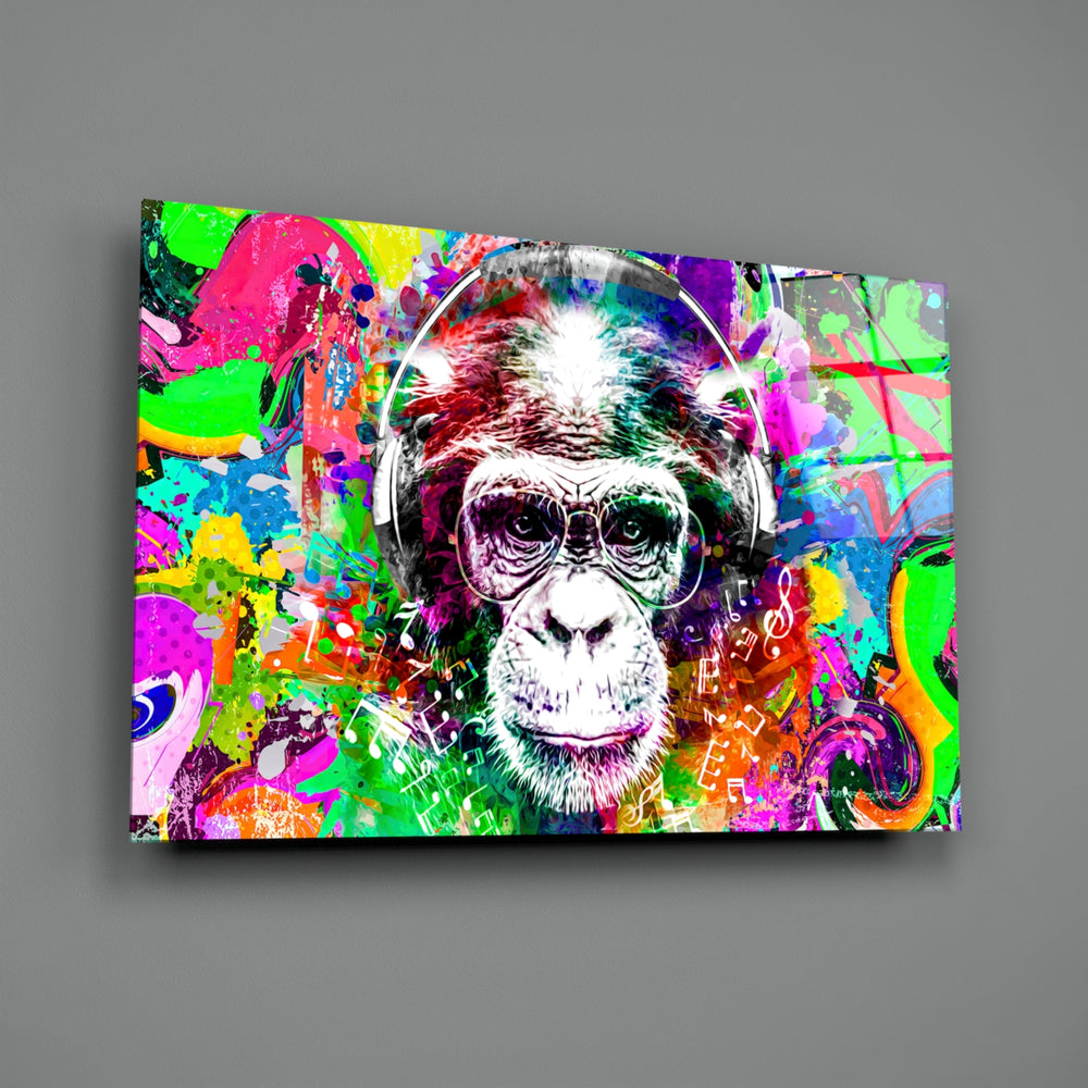 Pop-graffiti panel bringing electric drama to a contemporary gaming lounge