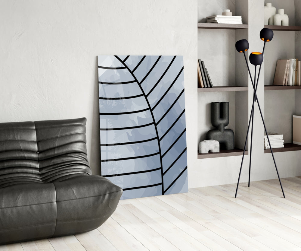 Lines of Leaf panel adding editorial calm to a hallway