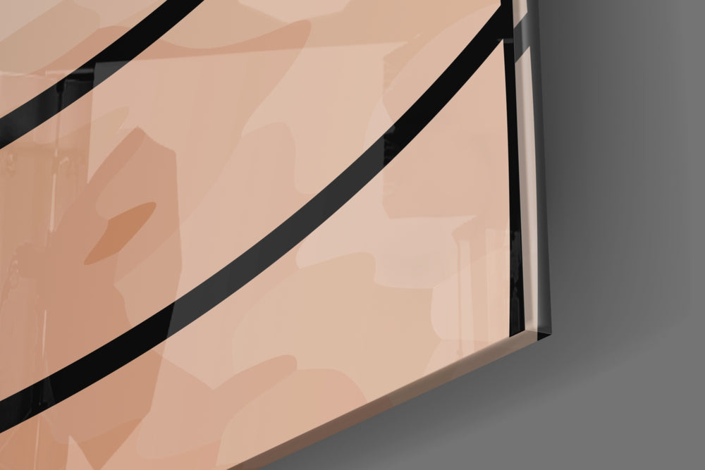Lines of Leaf artwork anchoring a wall with soft minimalist palette