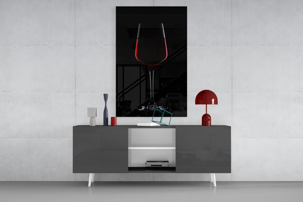 Wine panel catching low light to reveal its dramatic restraint