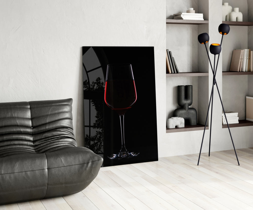 Wine panel adding editorial elegance to a bar