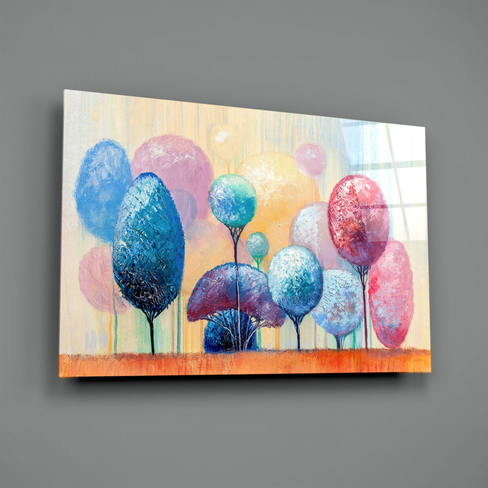 Painterly-fairytale panel bringing dreamy warmth to a contemporary kids room