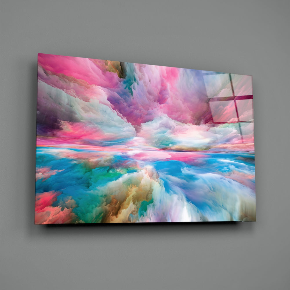 Cosmic-dream panel bringing dreamy warmth to a contemporary kids room