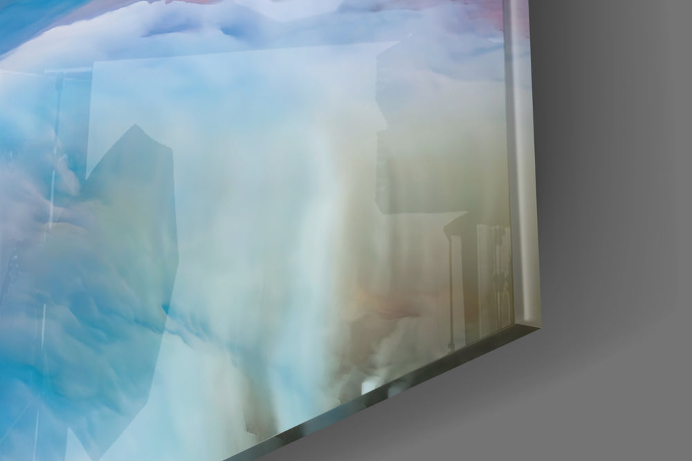 Clouds of a Dream artwork anchoring a wall with soft dreamy palette