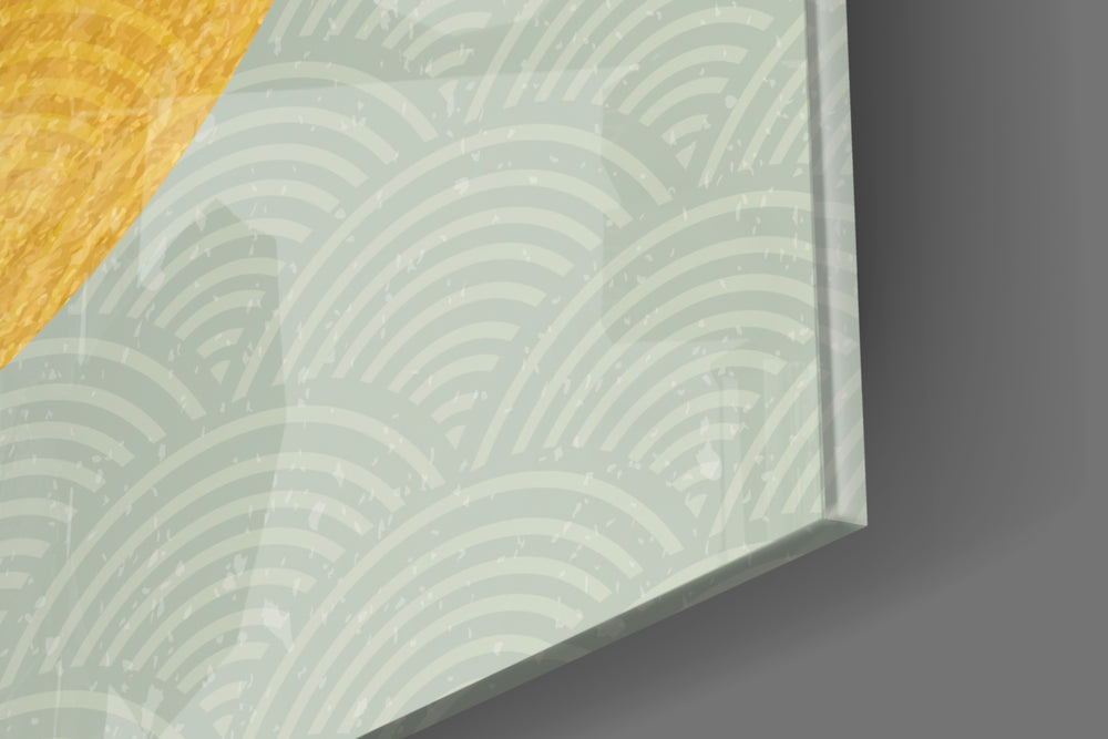 Sun and Moon artwork anchoring a wall with serene Japandi palette