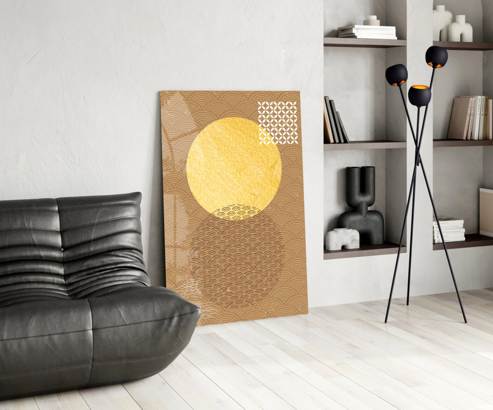 Shadow of the Sun panel adding editorial calm to a dining room