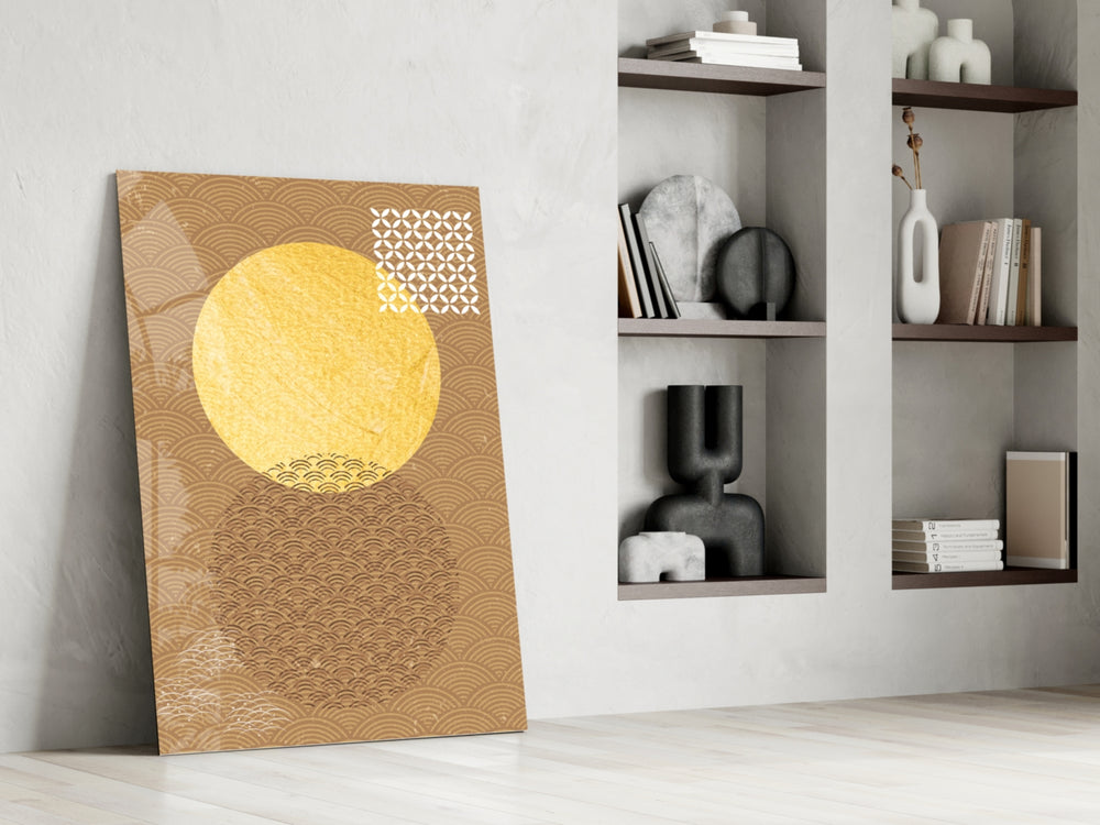 Shadow of the Sun glass print enhancing a living room with cinematic warmth