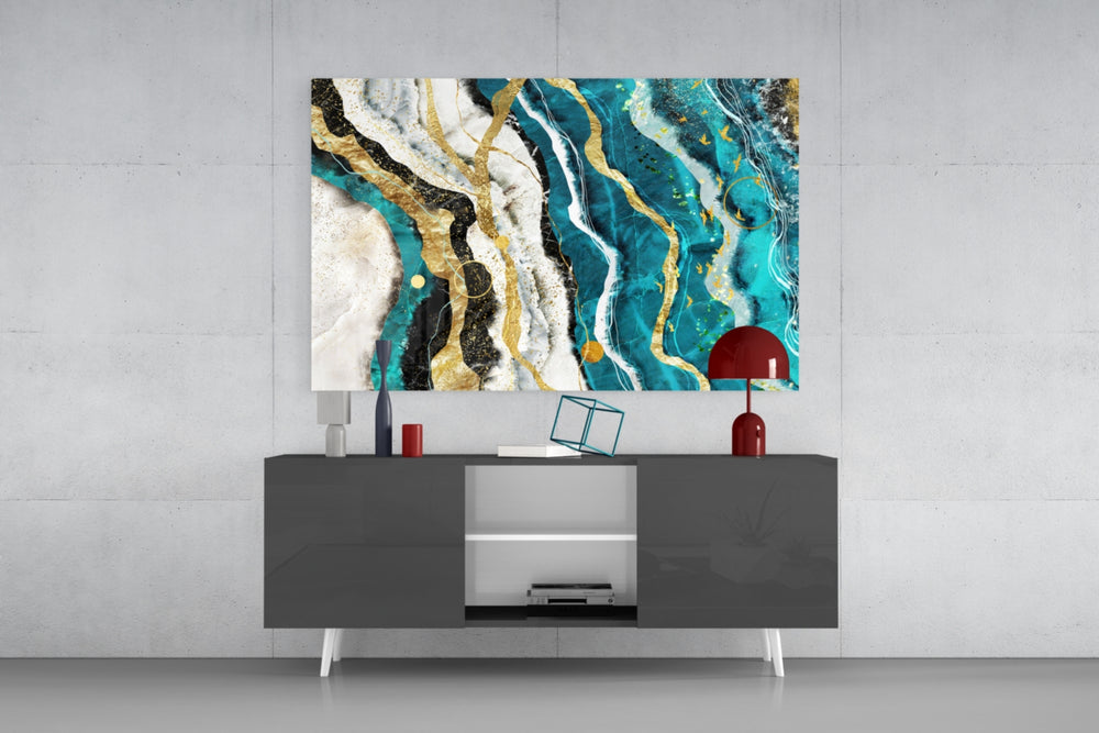 Marble Waves panel catching window light to reveal its luxe depth