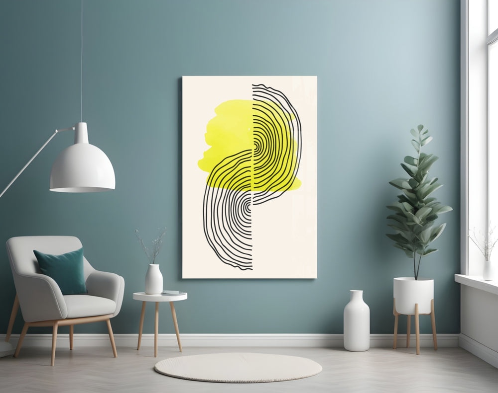 Abstract Sun glass wall art styled in a kids room