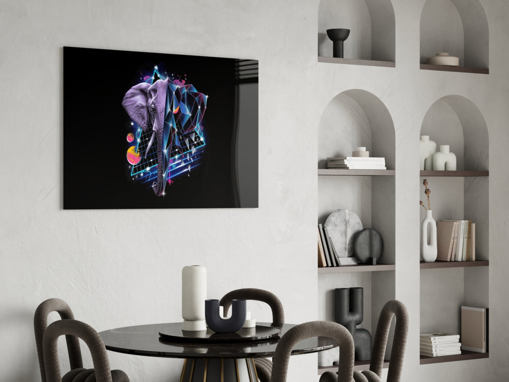 Diamond Elephant panel adding editorial drama to a man cave