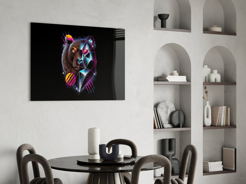 Diamond Bear panel adding editorial drama to a man cave