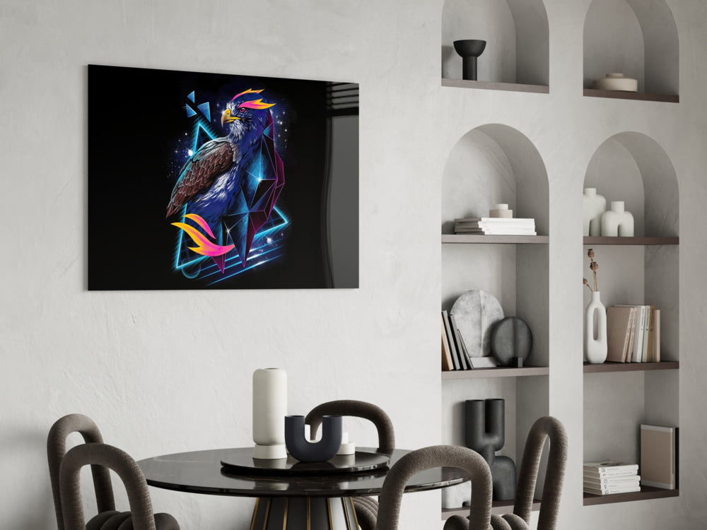 Diamond Hawk panel adding editorial drama to a man cave
