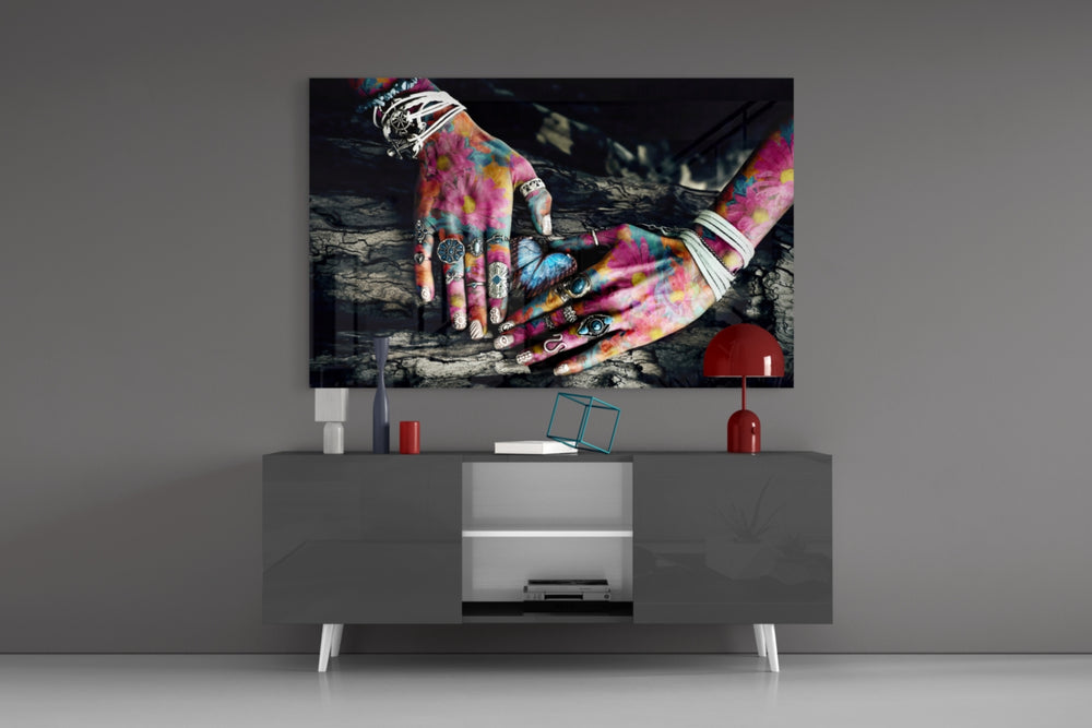 Hands of Nature panel catching window light to reveal its earthy vibrance