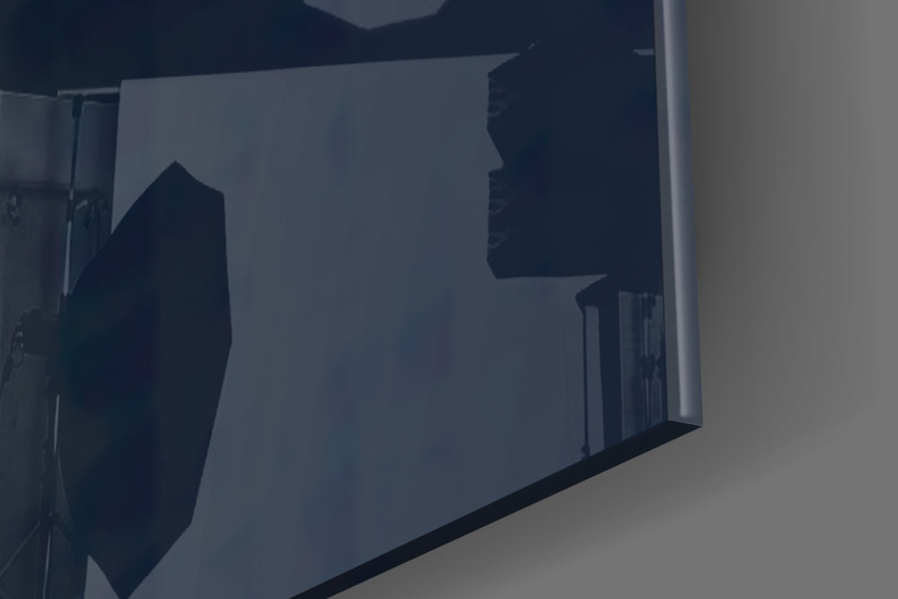 Behind the Mask artwork anchoring a wall with moody ethnic palette