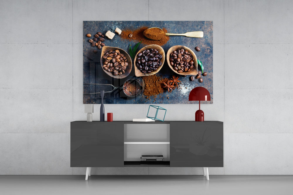 Spices panel catching window light to reveal its rustic warmth