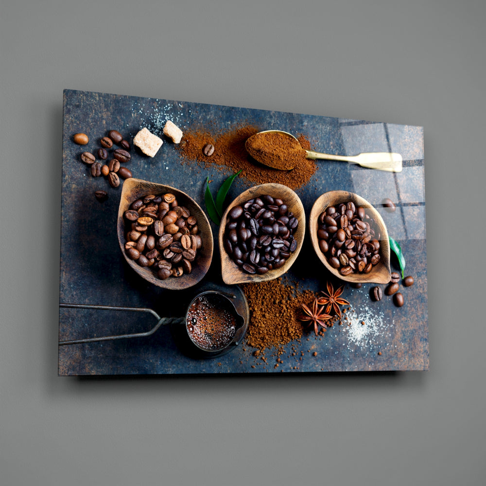 Food-still-life panel bringing rustic warmth to a contemporary kitchen