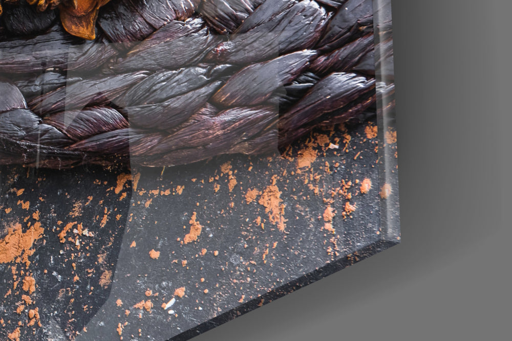 Chocolate artwork anchoring a wall with warm naturalist palette