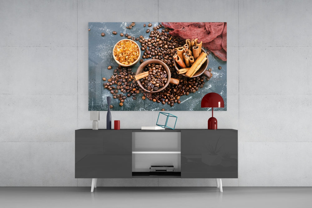 Spices panel catching window light to reveal its rustic warmth