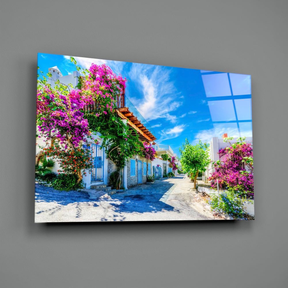 Mediterranean-coastal panel bringing summer brightness to a contemporary living room