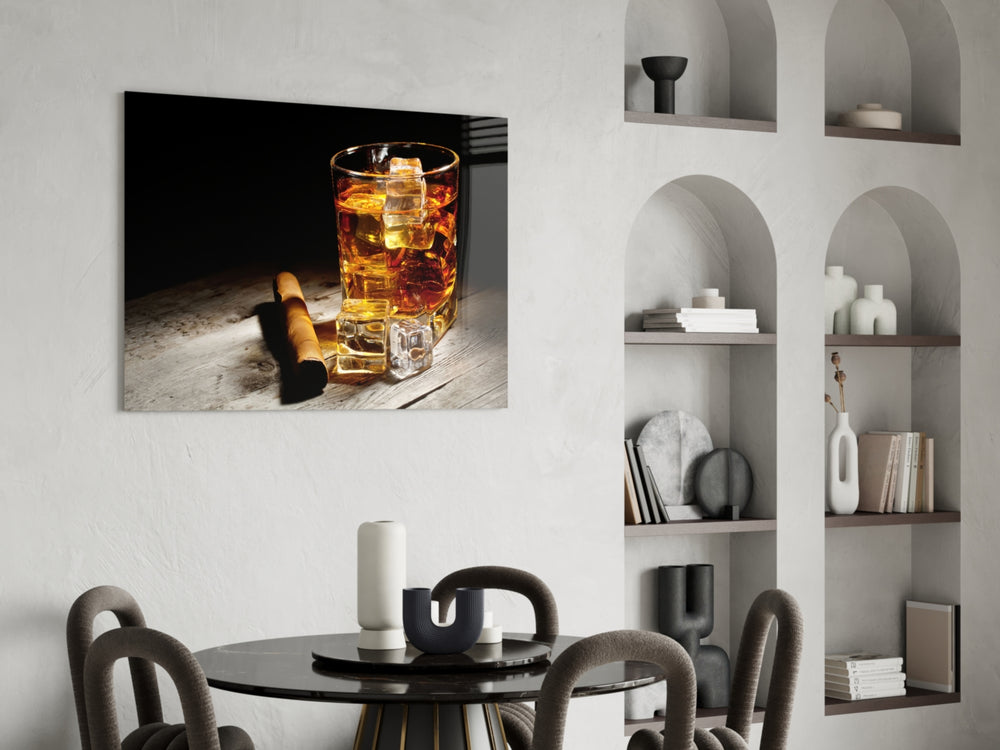 Whiskey panel adding editorial drama to an office