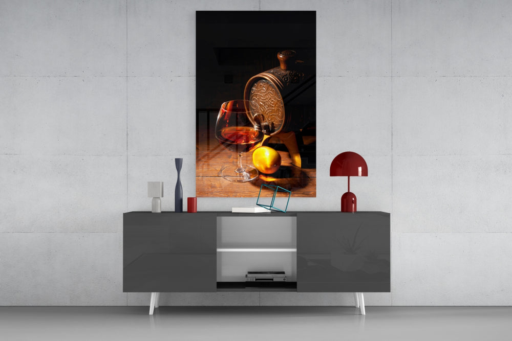 Wine panel catching directional light to reveal its old-world warmth