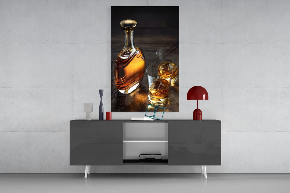 Whiskey panel catching directional light to reveal its luxe warmth