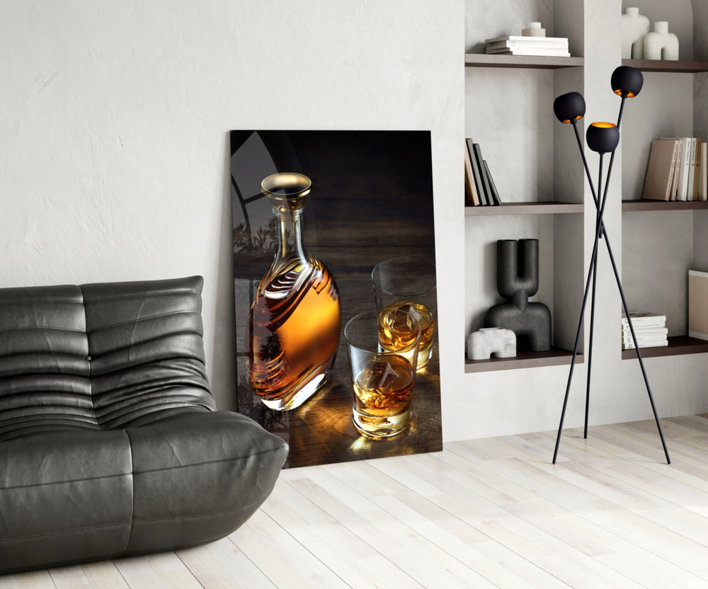 Whiskey panel adding editorial drama to an office