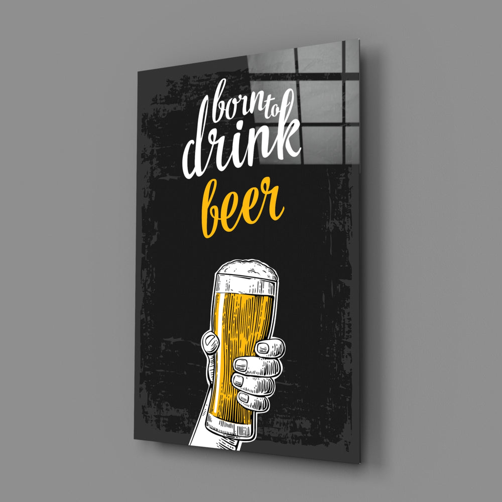 Retro-poster panel bringing bar-room wit to a contemporary man cave