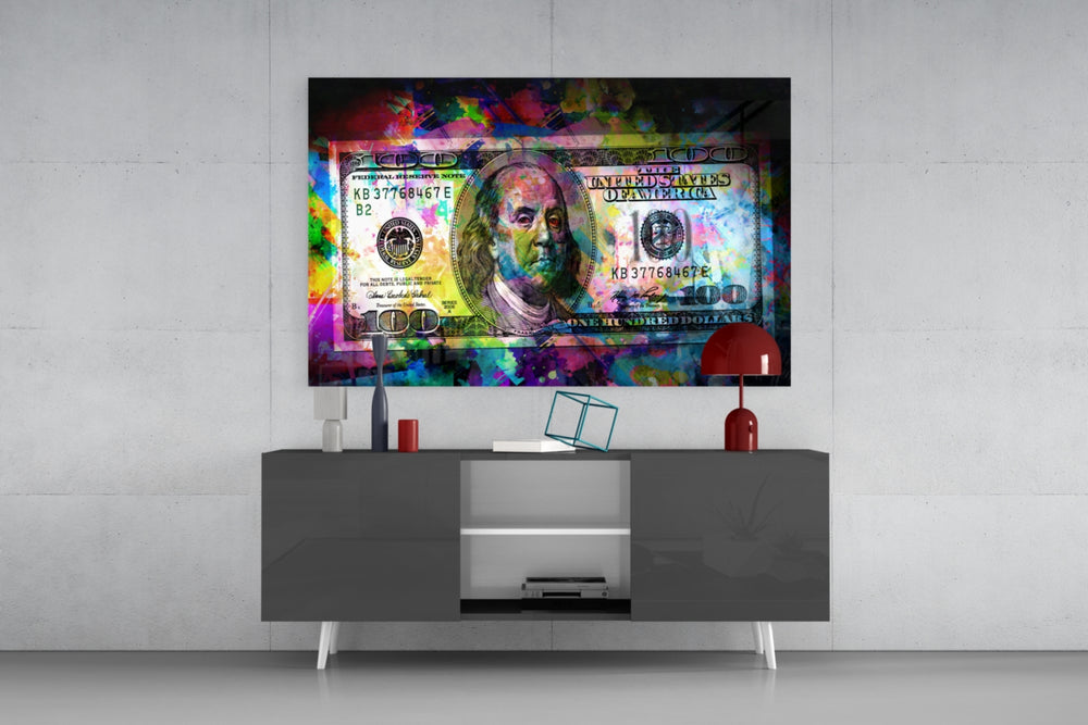 100 Dollars panel catching ambient light to reveal its electric ambition