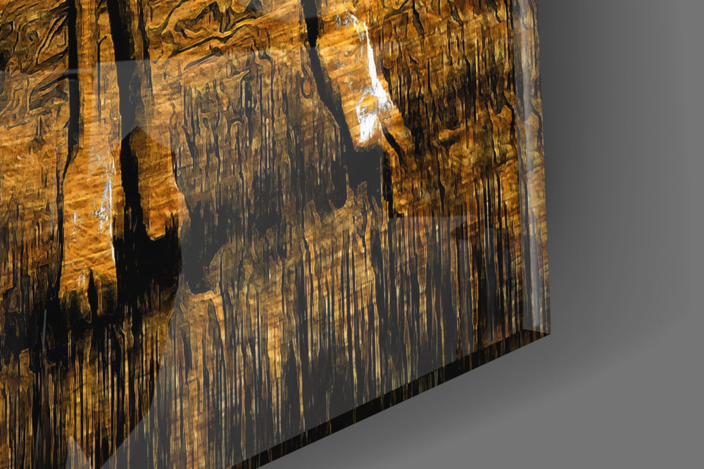 Giraffes artwork anchoring a wall with warm luxe palette