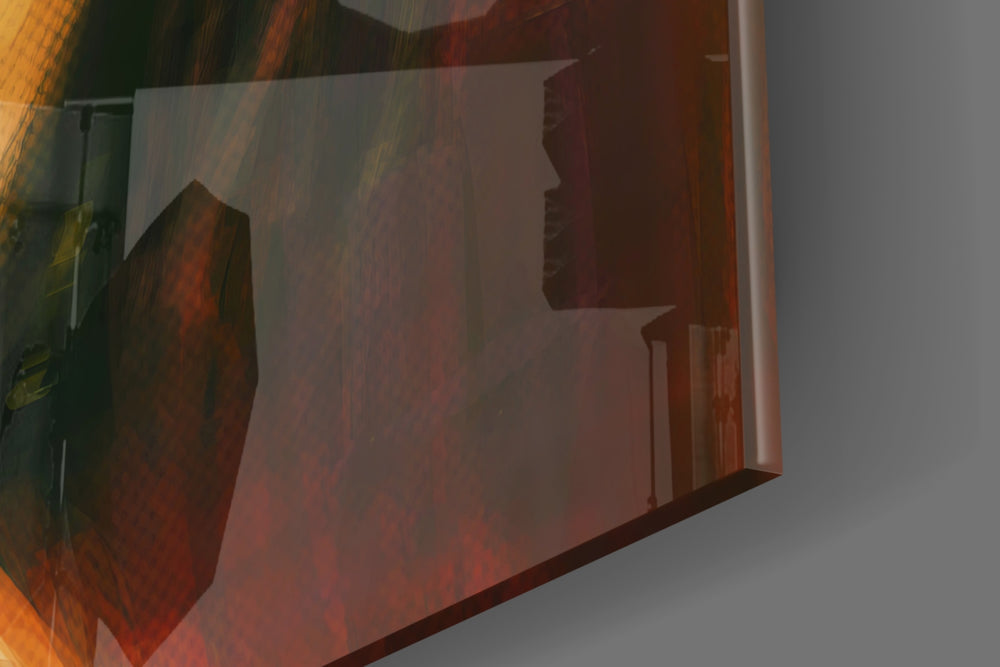 Reggae Dreadlocks Portrait Glass Wall Art
