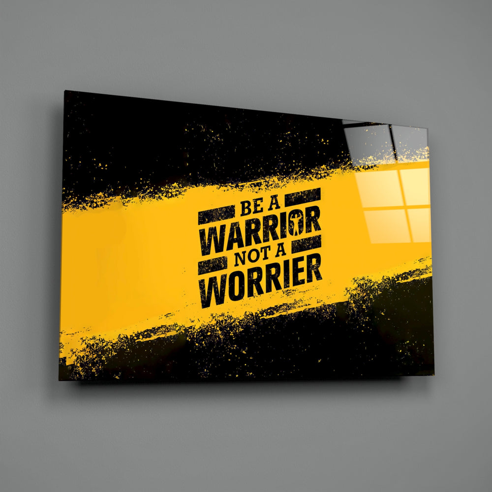 Motivational-poster panel bringing athletic resolve to a contemporary home gym