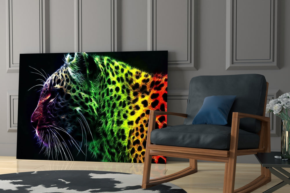 Leopard glass print enhancing a study with cinematic mood