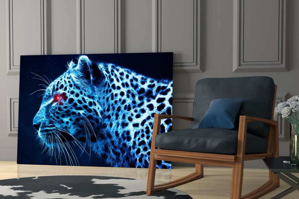 Leopard glass print enhancing a study with cinematic mood