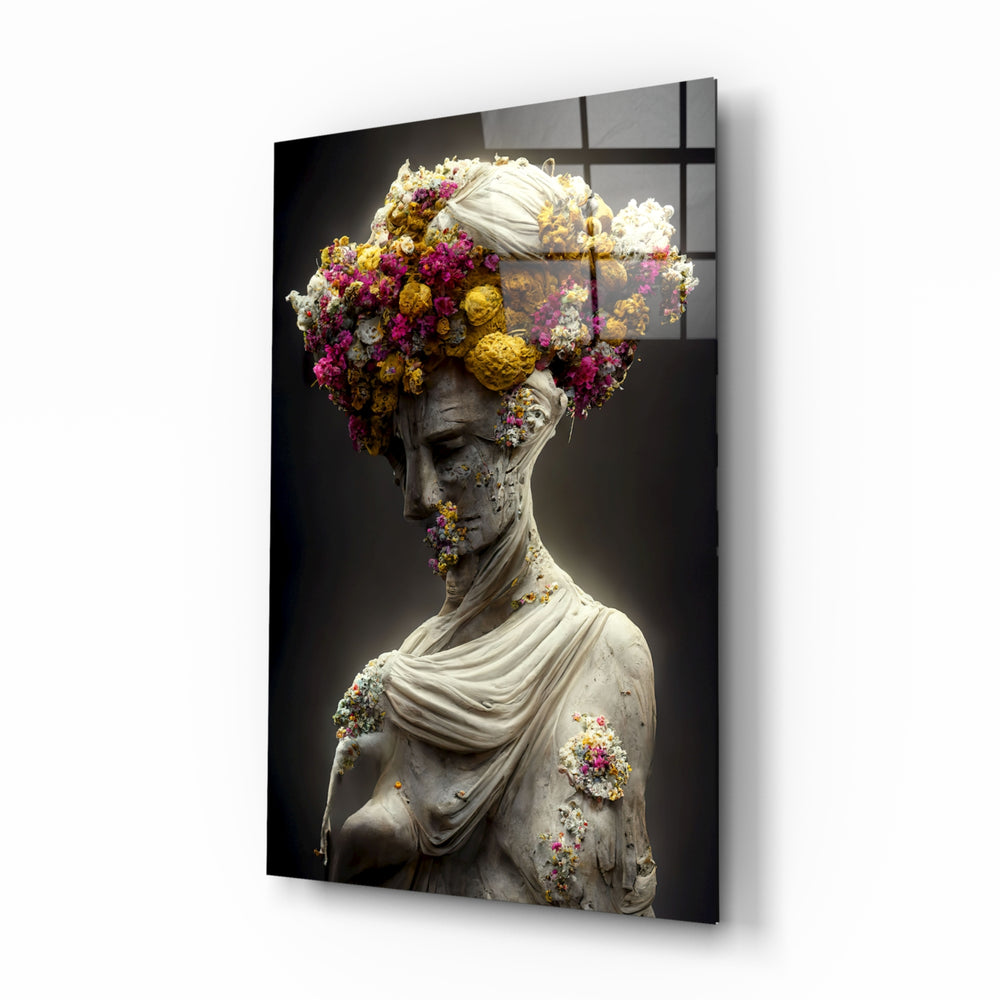Surreal-classical panel bringing mythic poise to a contemporary living room