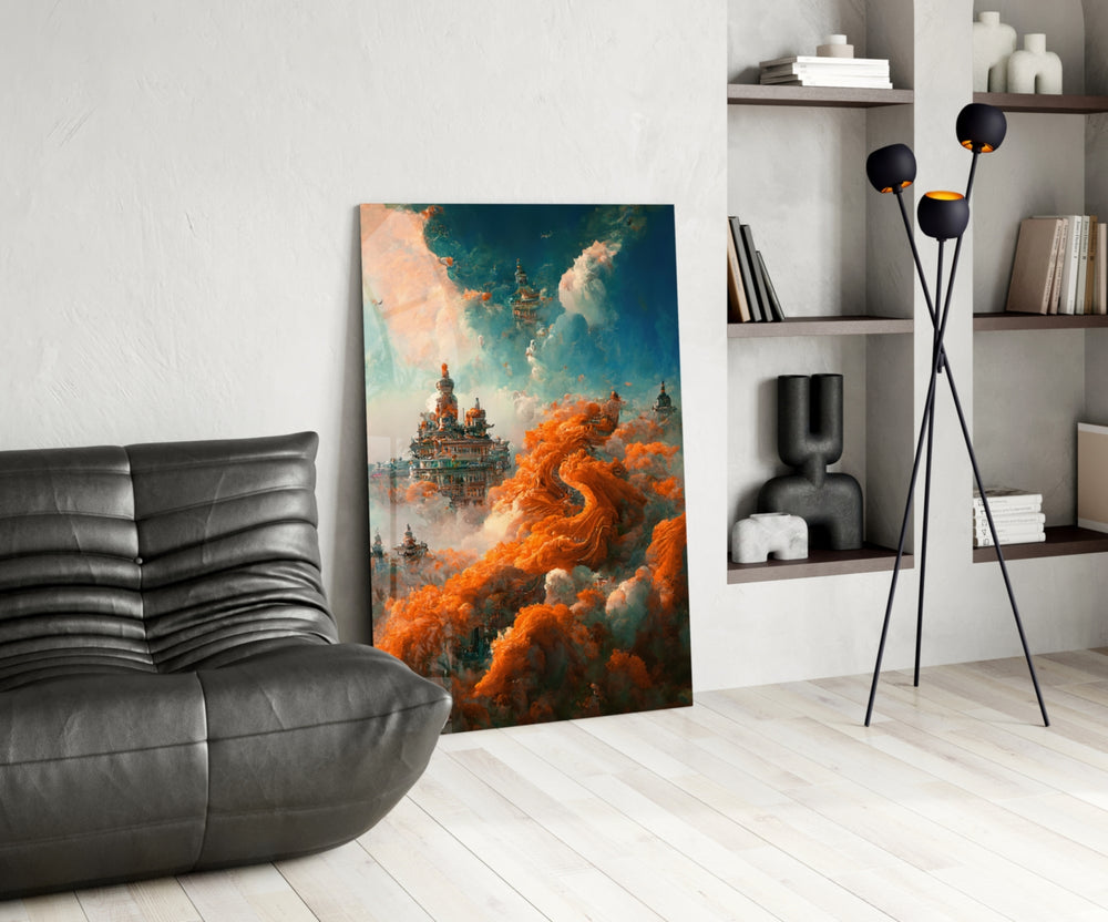 Dream Castle glass print enhancing a nursery with cinematic warmth
