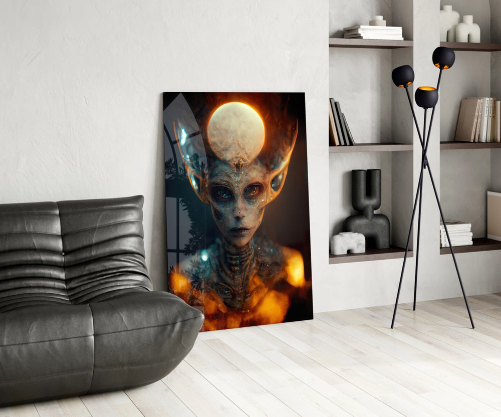 The Master glass print enhancing a gaming room with cinematic mood
