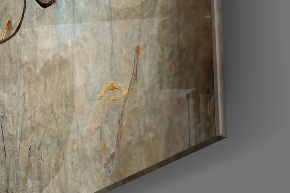Timeless Flowers panel catching window light to reveal its rustic warmth