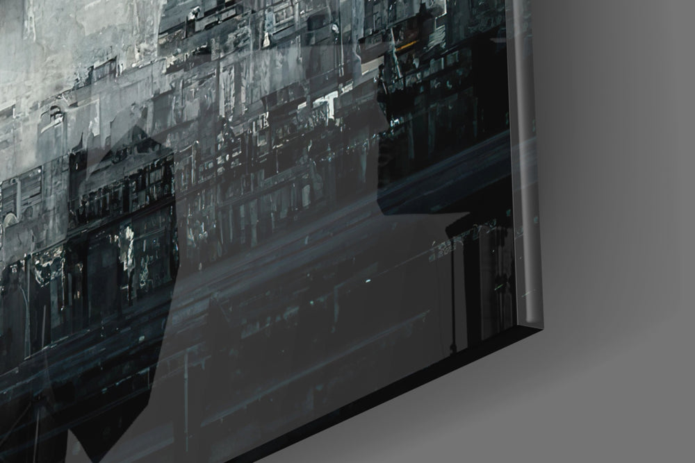 Old City Silhouette panel catching window light to reveal its haunting calm